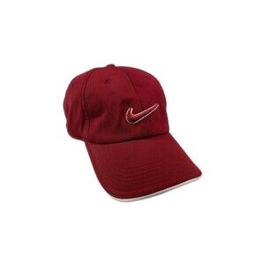 Nike golf y2k baseball hat cap embroidered logo Red